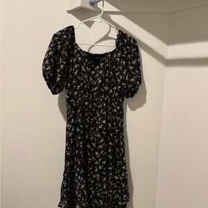 Mikarose Black Floral Midi Dress